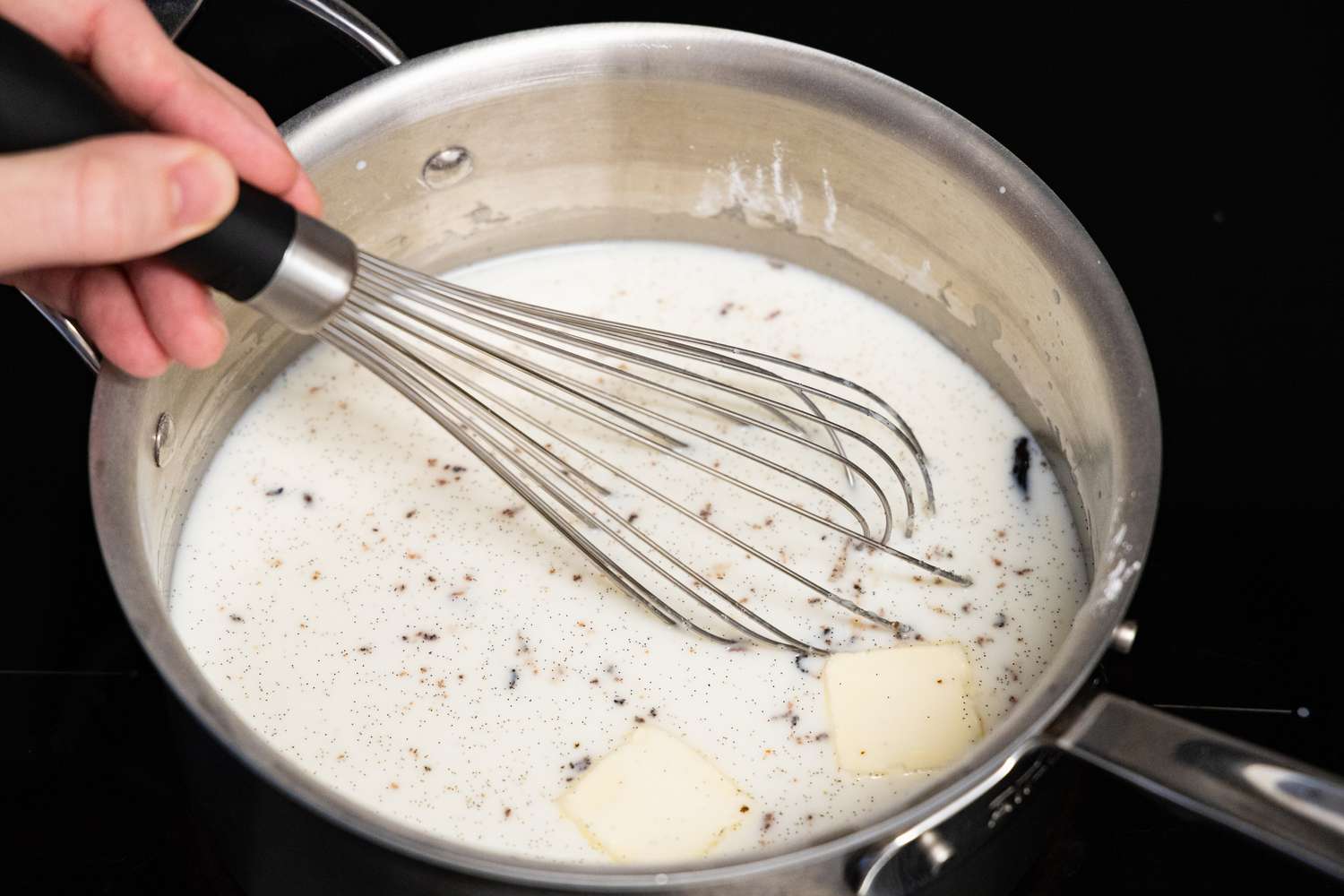 Butter Added to Easy Homemade Vanilla Pudding Mixture