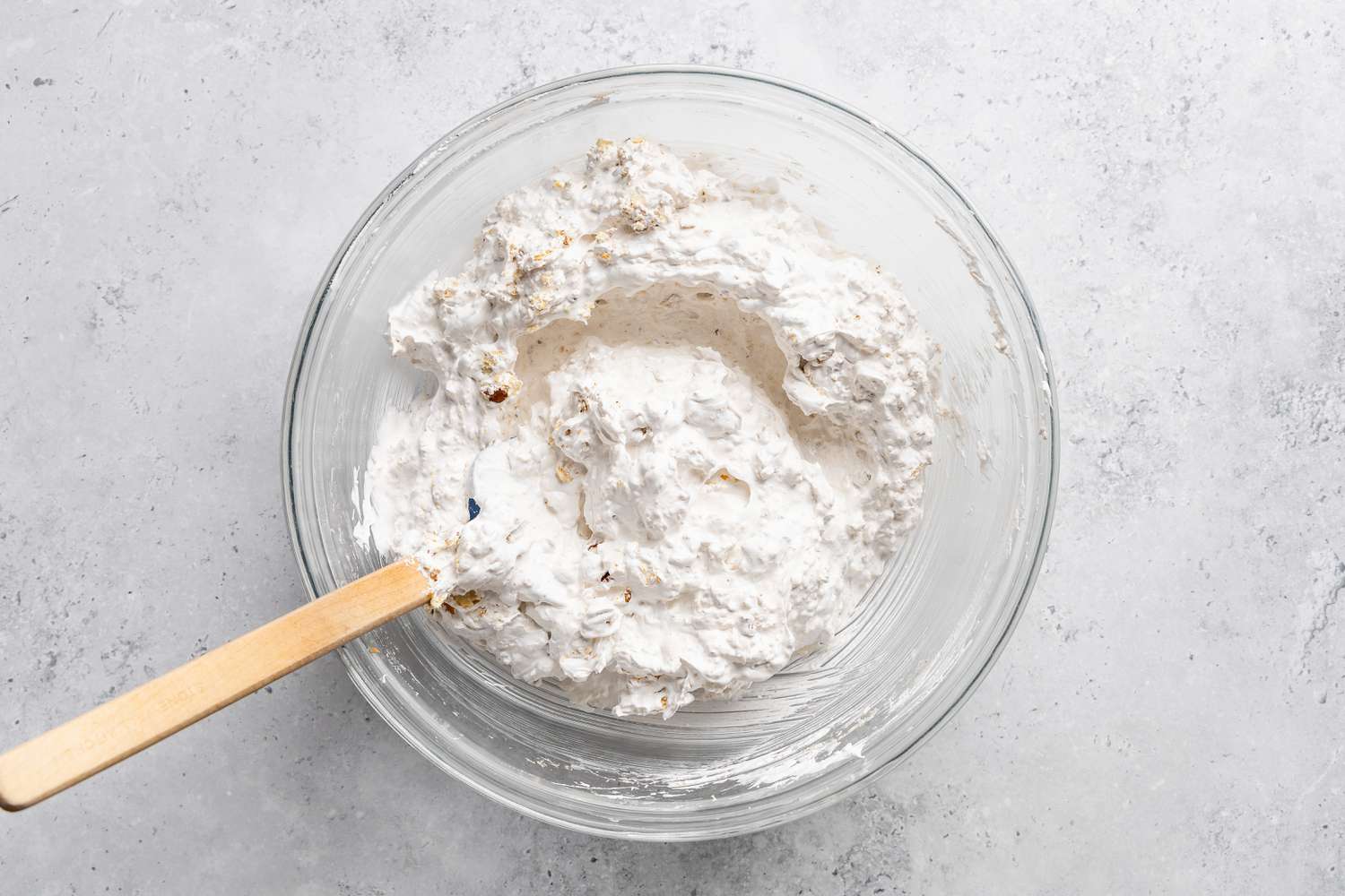 soda cracker pie mixture in a bowl for soda cracker pie recipe