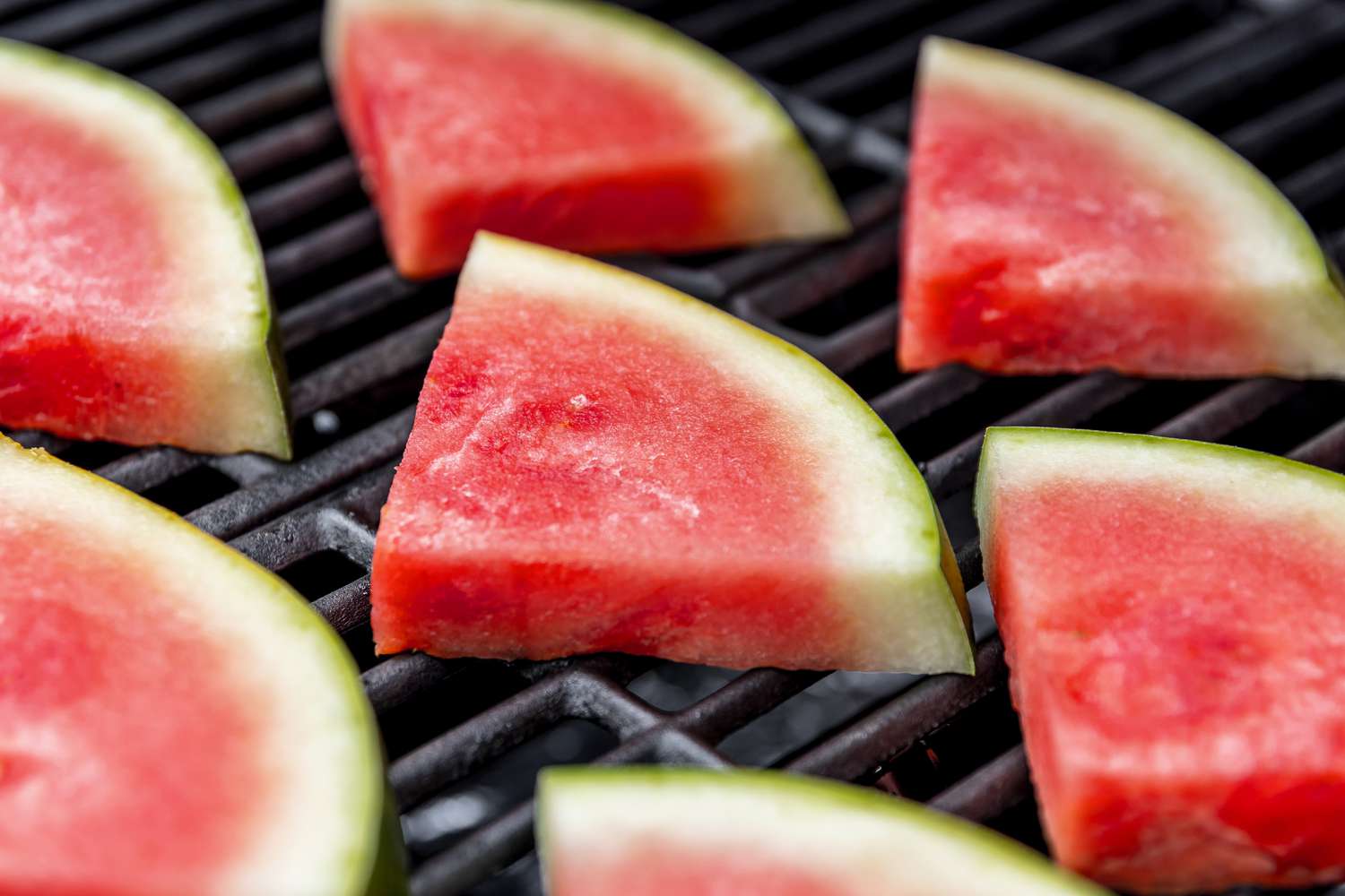 Watermelon wedges on the grill