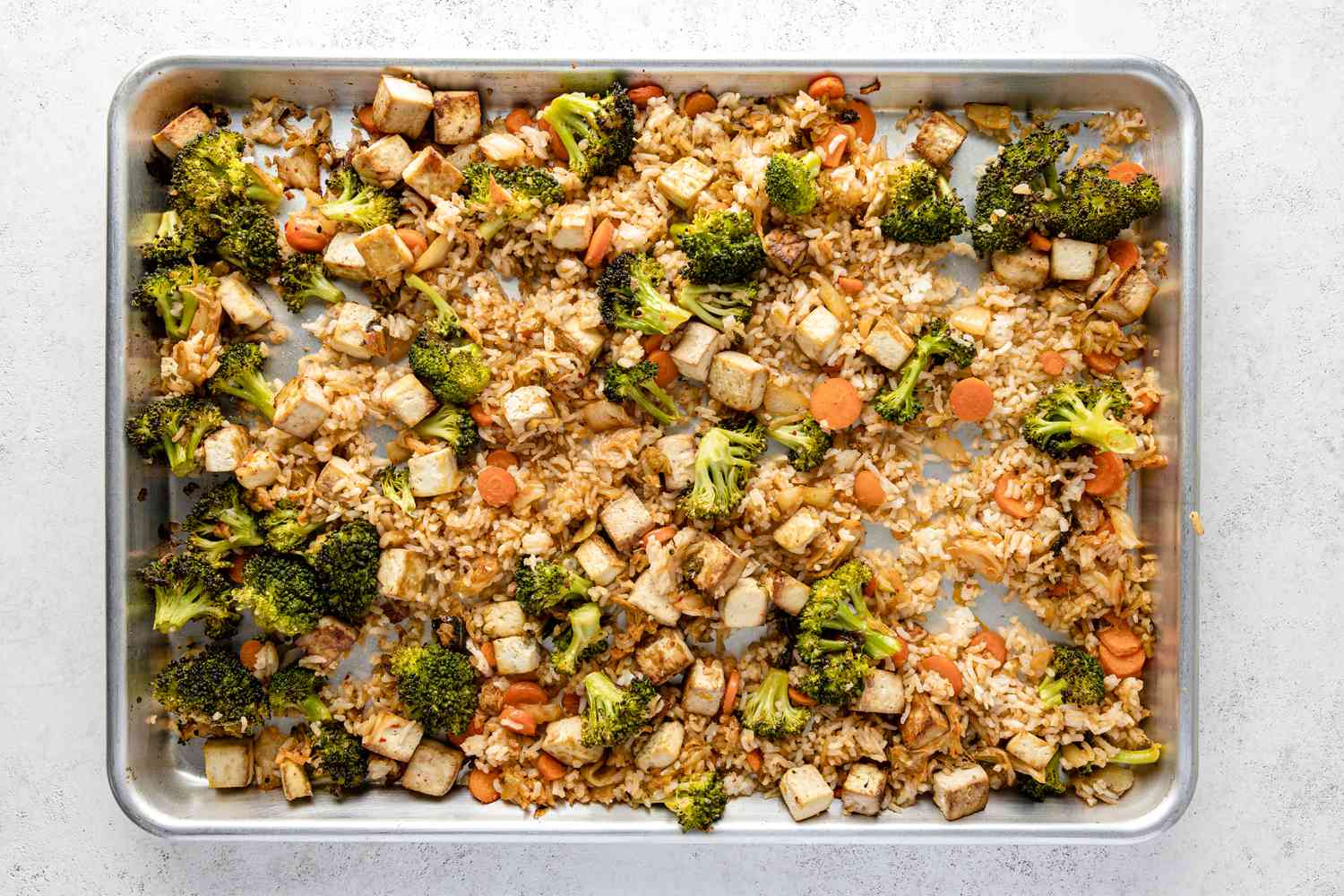 Baked Sheet Pan Fried Rice 