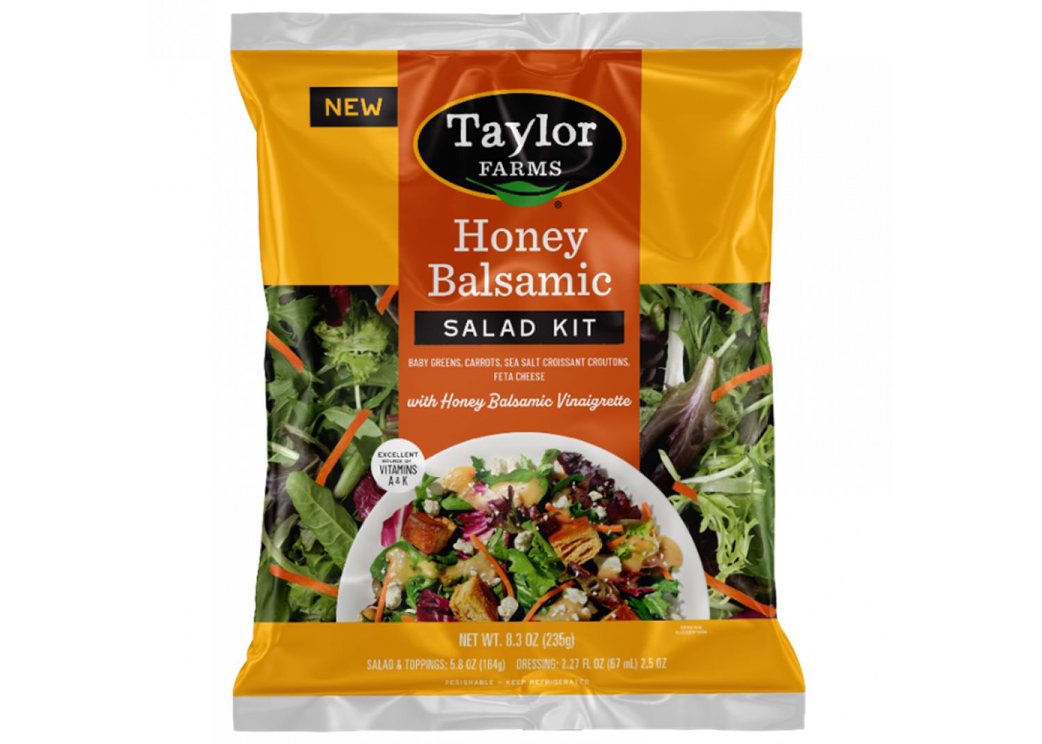 Taylor Farms Honey Balsamic Salad Kit packaging