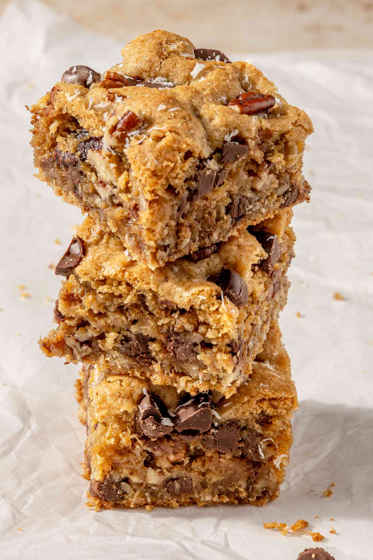 cowboy blondies stacked