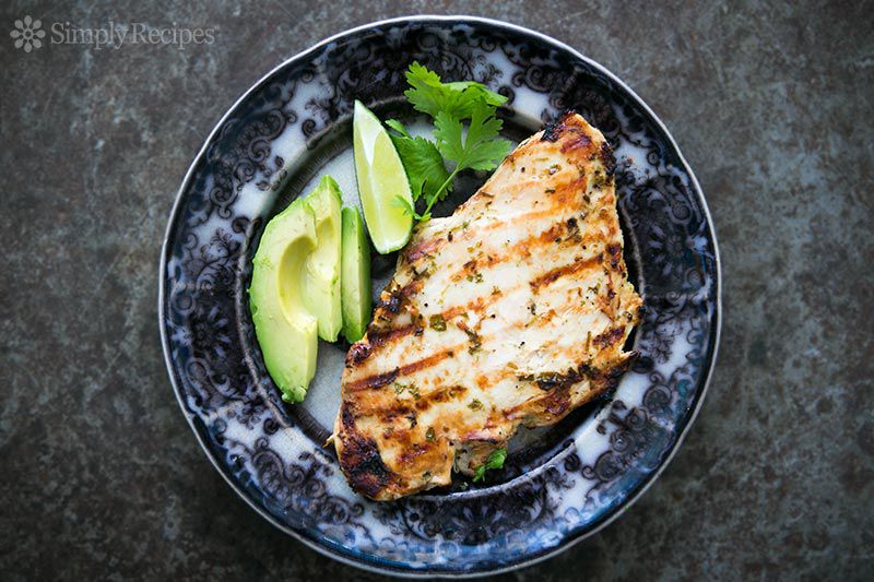 Grilled Cilantro Lime Chicken on plate