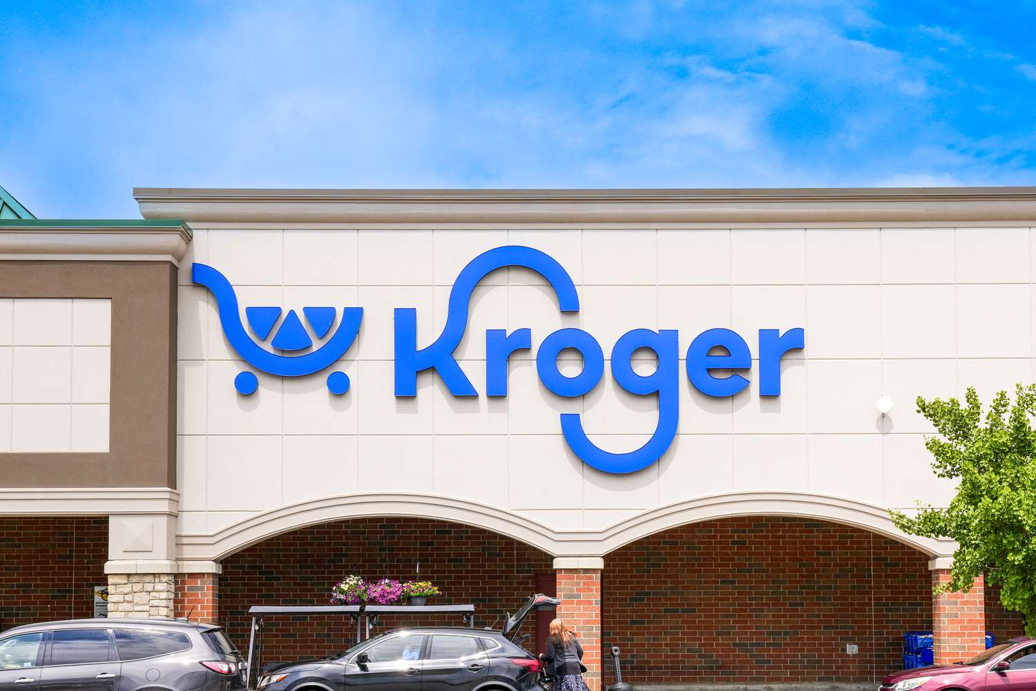 Outside view of a Kroger store