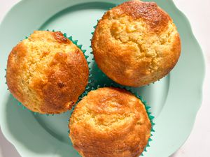 corn muffins on a small plate