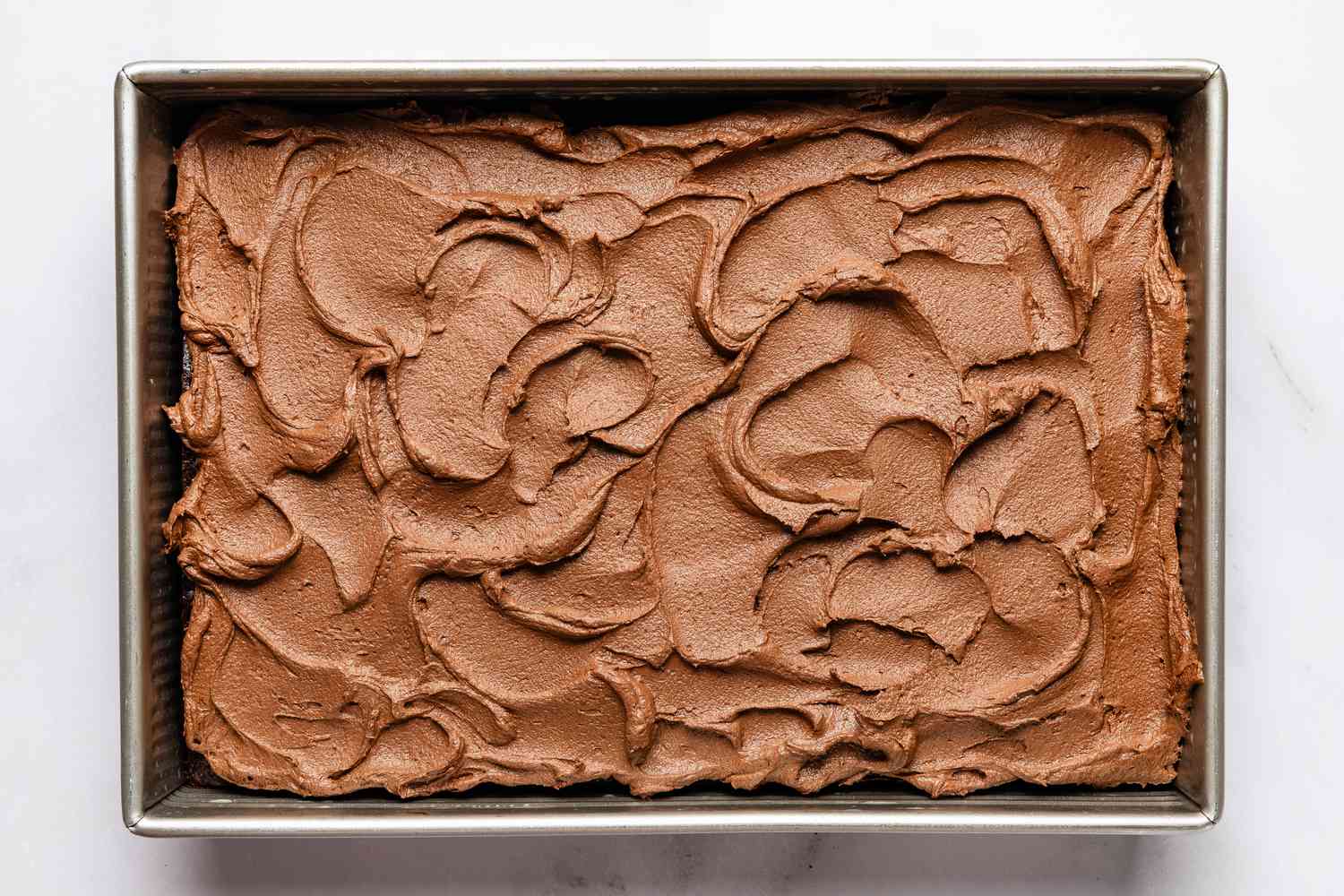 Devil's food cake in a pan 