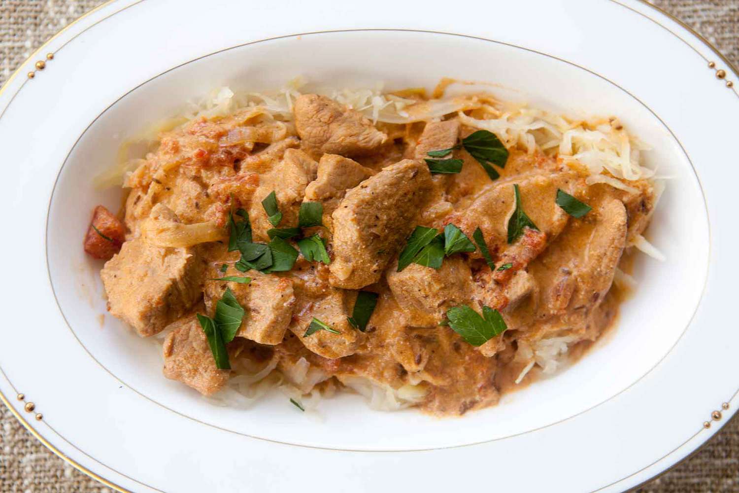 Veal Goulash with Sauerkraut