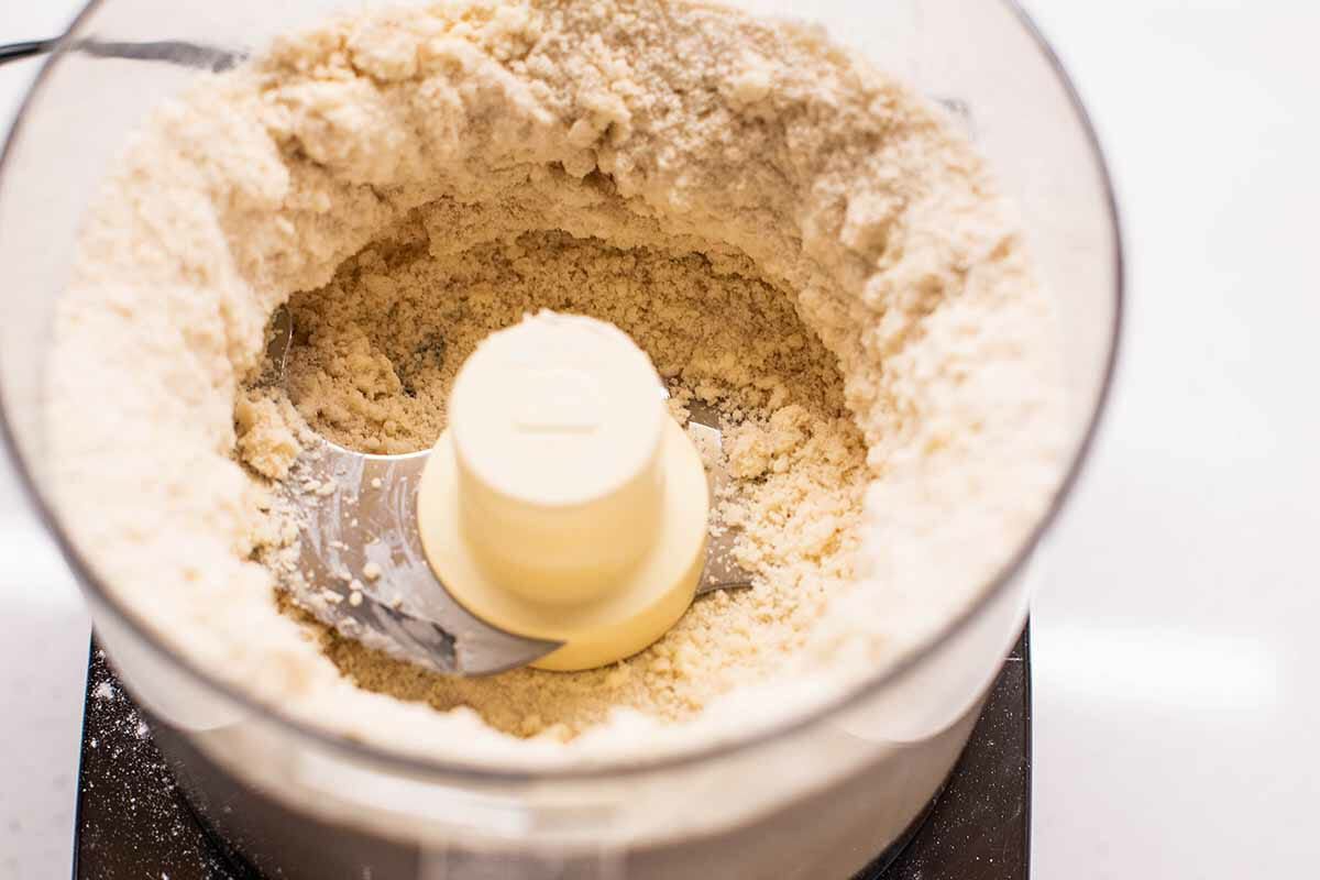 Pecan Pie Bars with Shortbread Crust pulse the crust