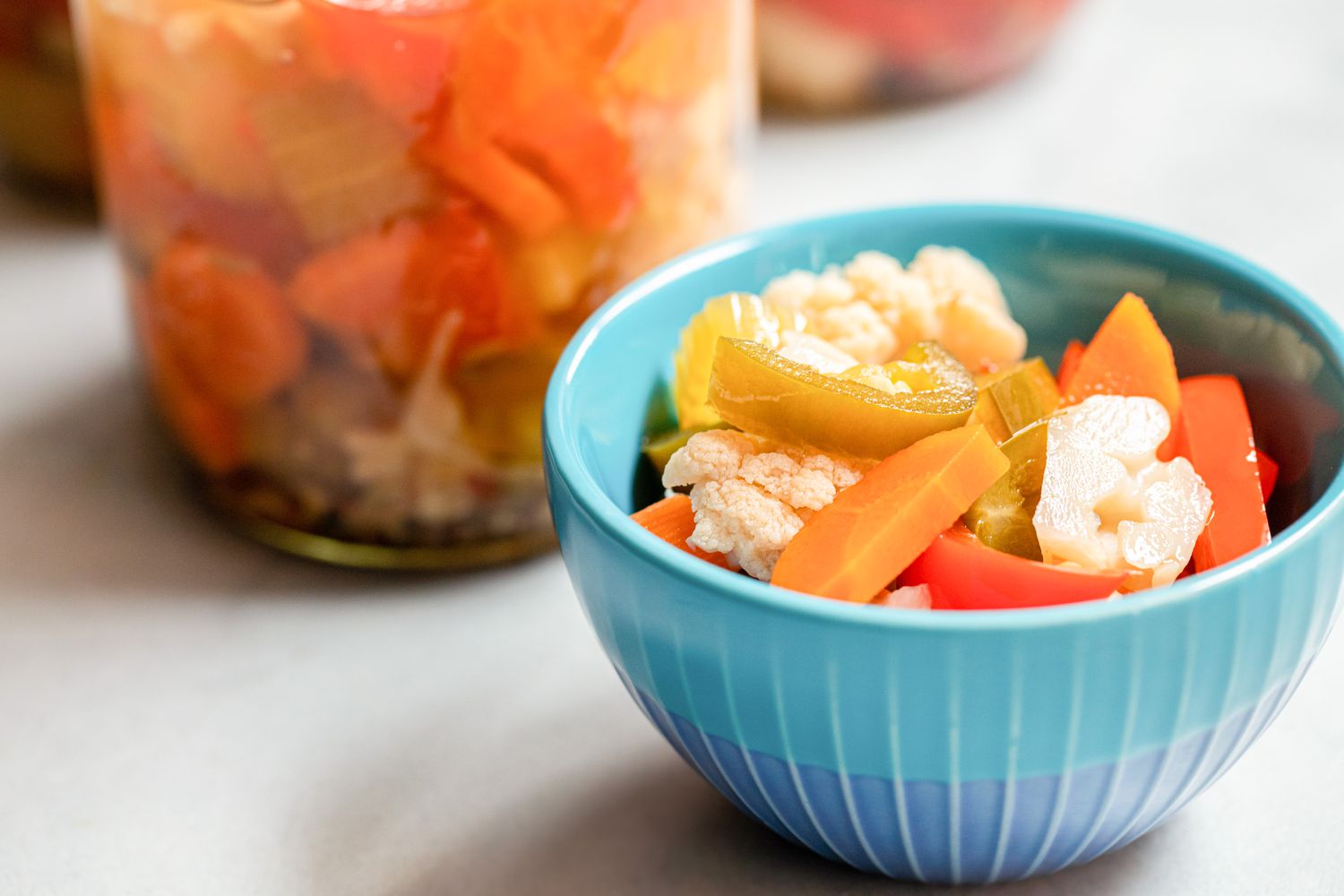Homemade Giardiniera in a Bowl