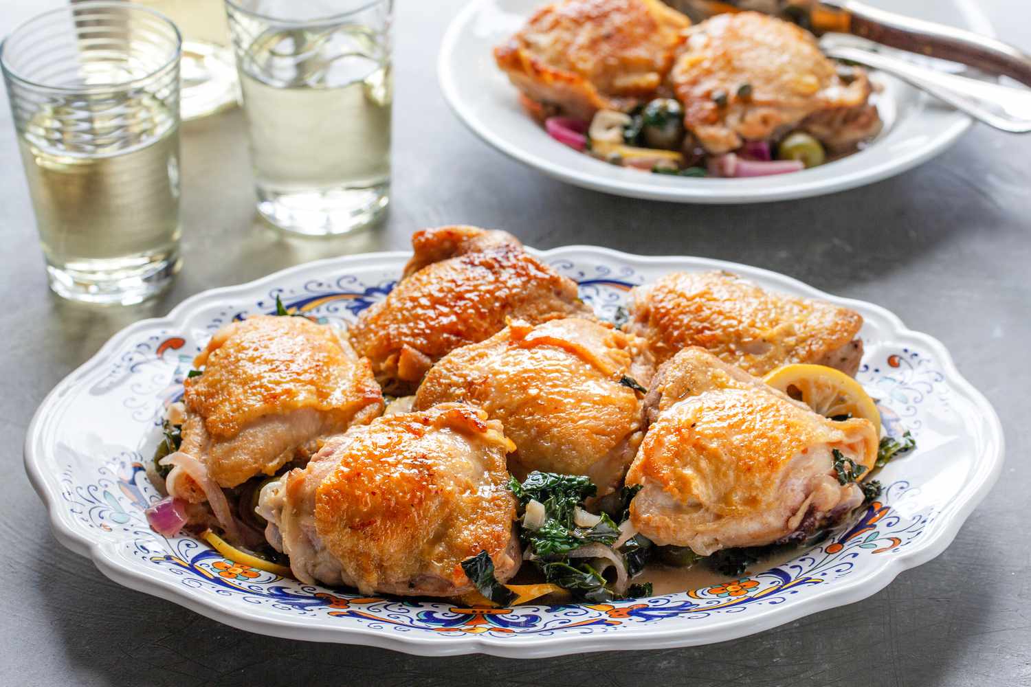 Delicious platter of Sicilian chicken.