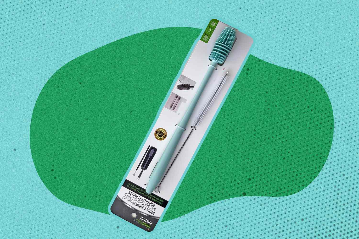 Dollar Tree brush on an illustrated background