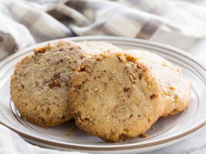Butter Pecan Cookies Recipe served on a plate