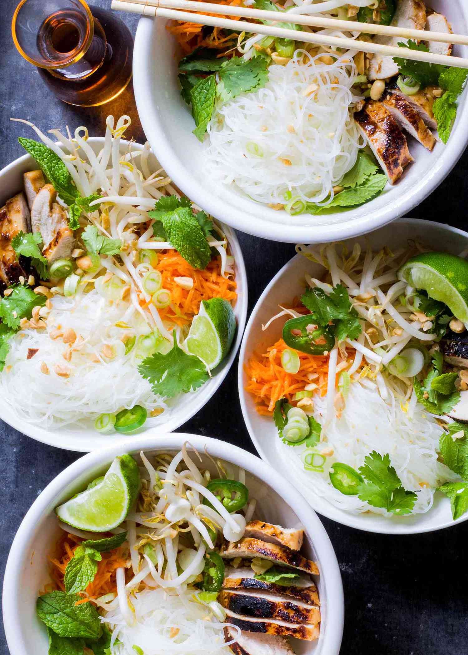 Vietnamese Noodle Bowls with Chicken