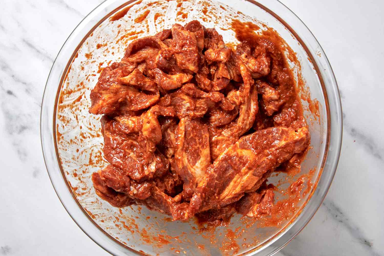 marinated pork in bowl