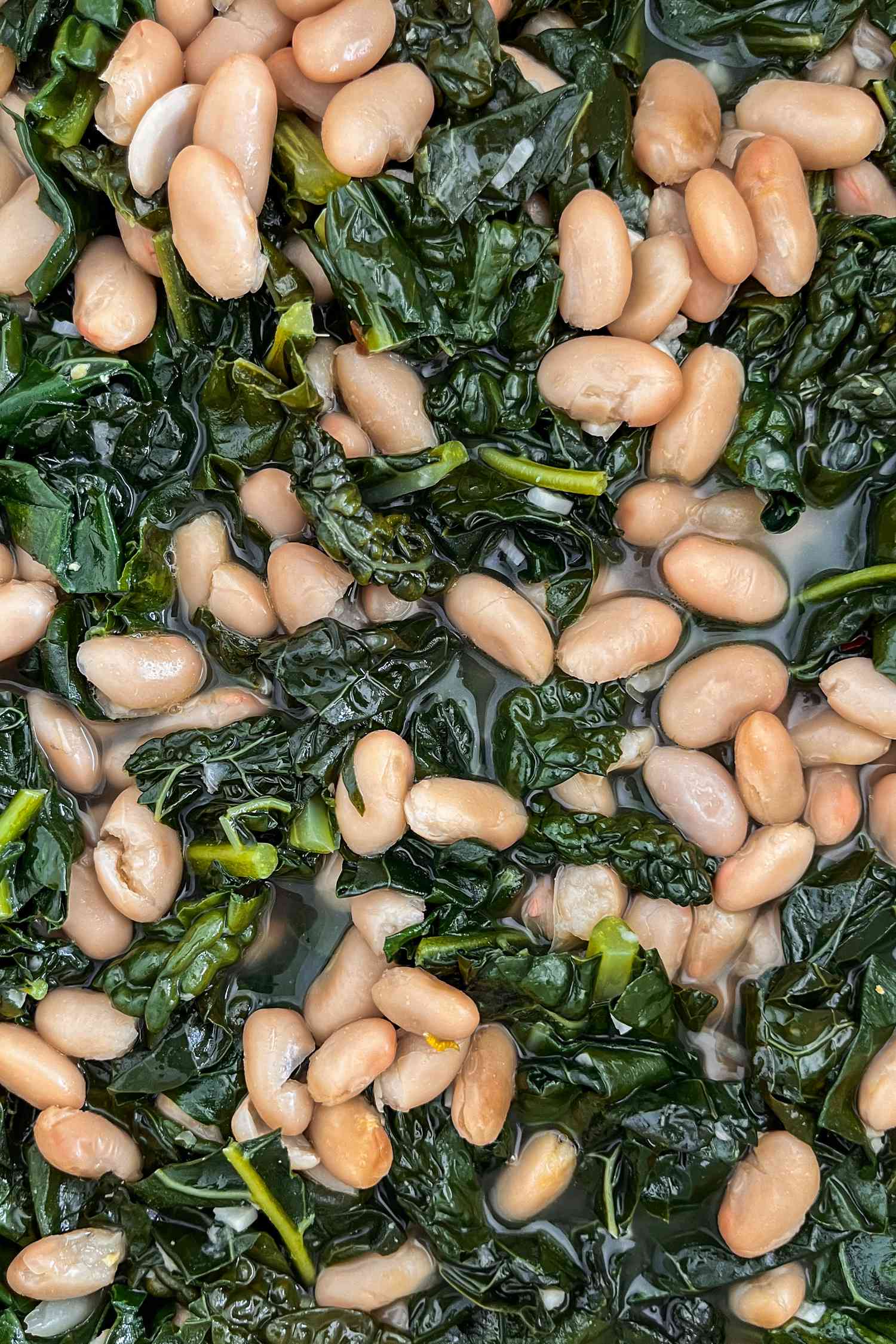 Italian beans and greens (close-up)