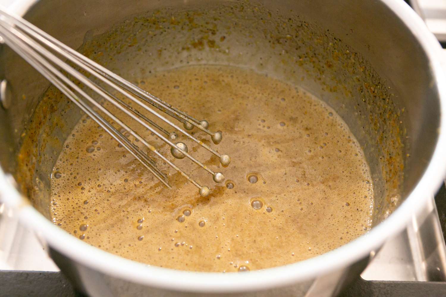 making custard for pumpkin chiffon pie