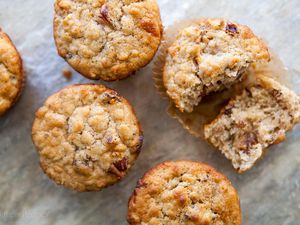 Oatmeal Muffins Raisins Dates Walnuts