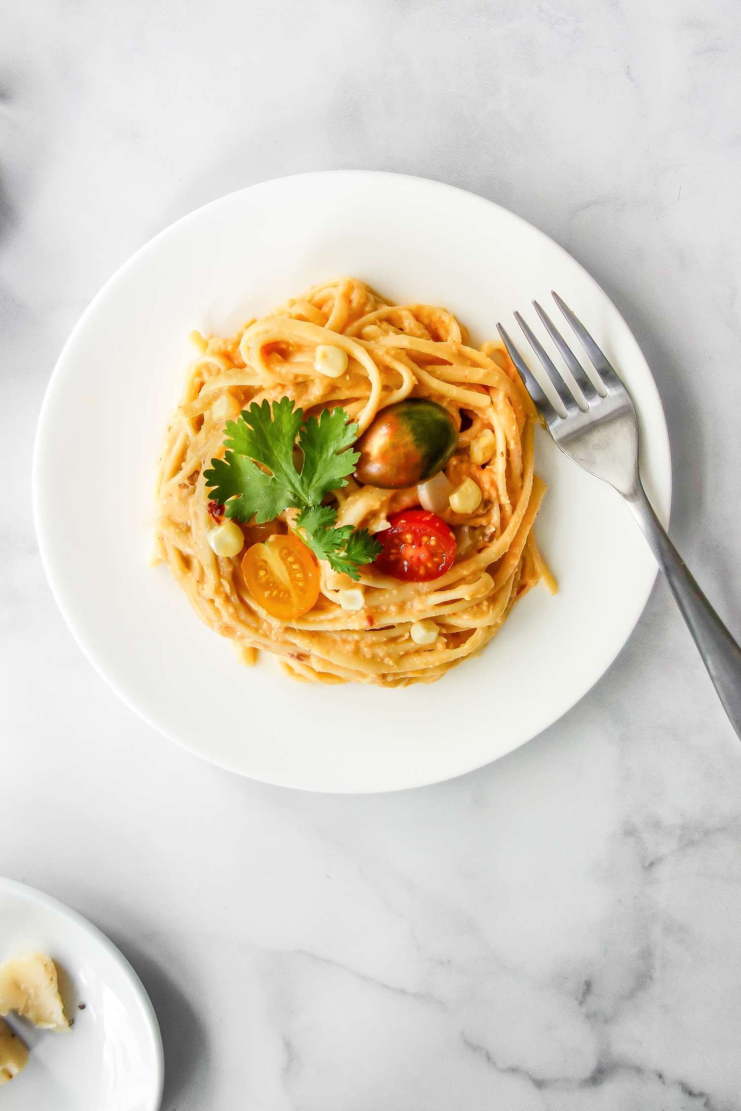 Spicy Creamed Corn Linguine 