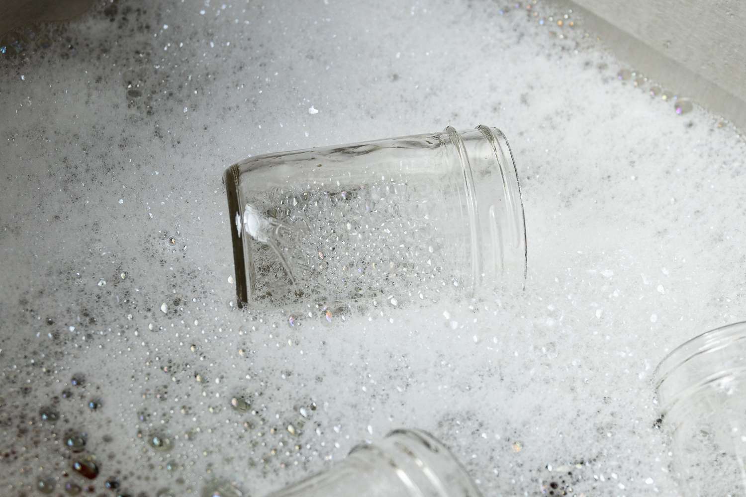 Pickling Jars in Soapy Water 