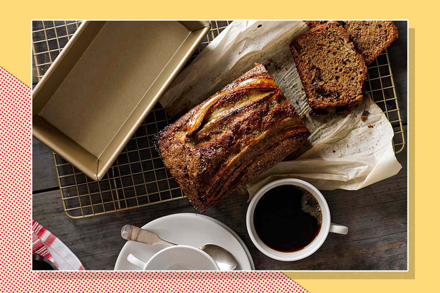 Banana bread on the rack