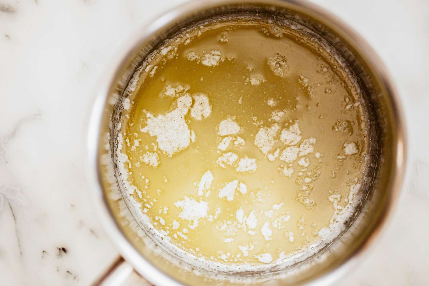 Melted butter for classic velouté sauce