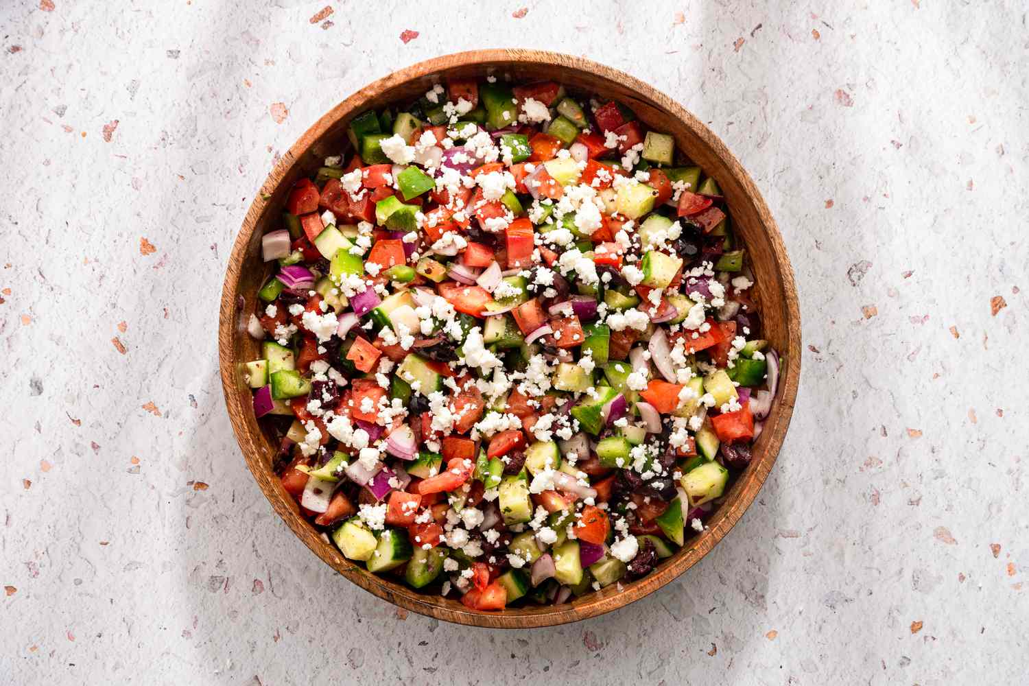 Easy Greek Salad in a Bowl 