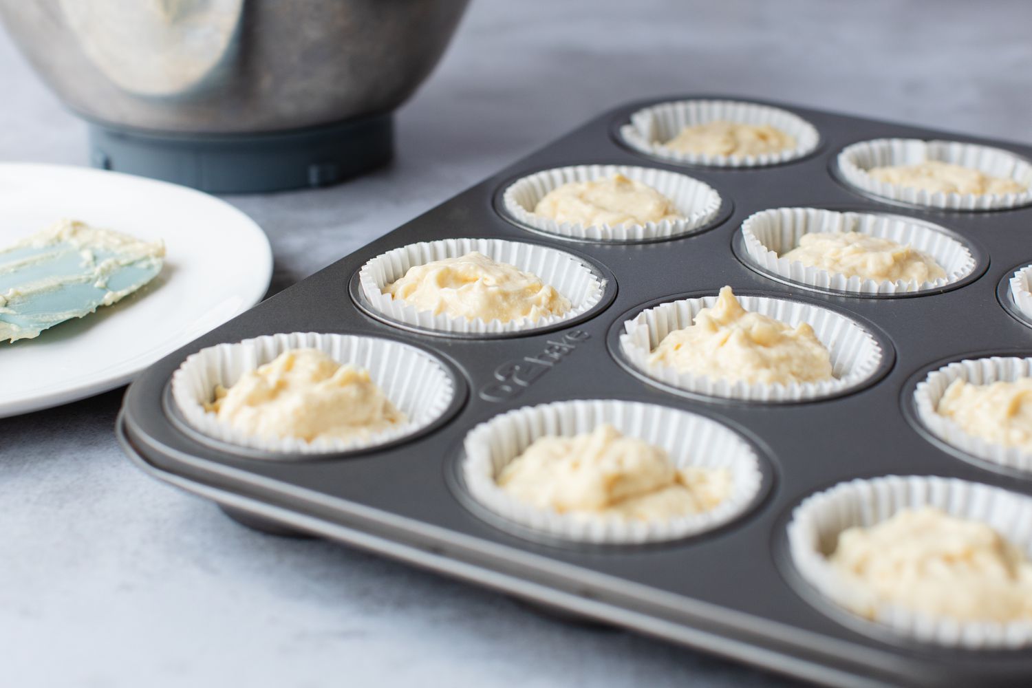 Cupcake Liners with Coconut Cupcakes Dough