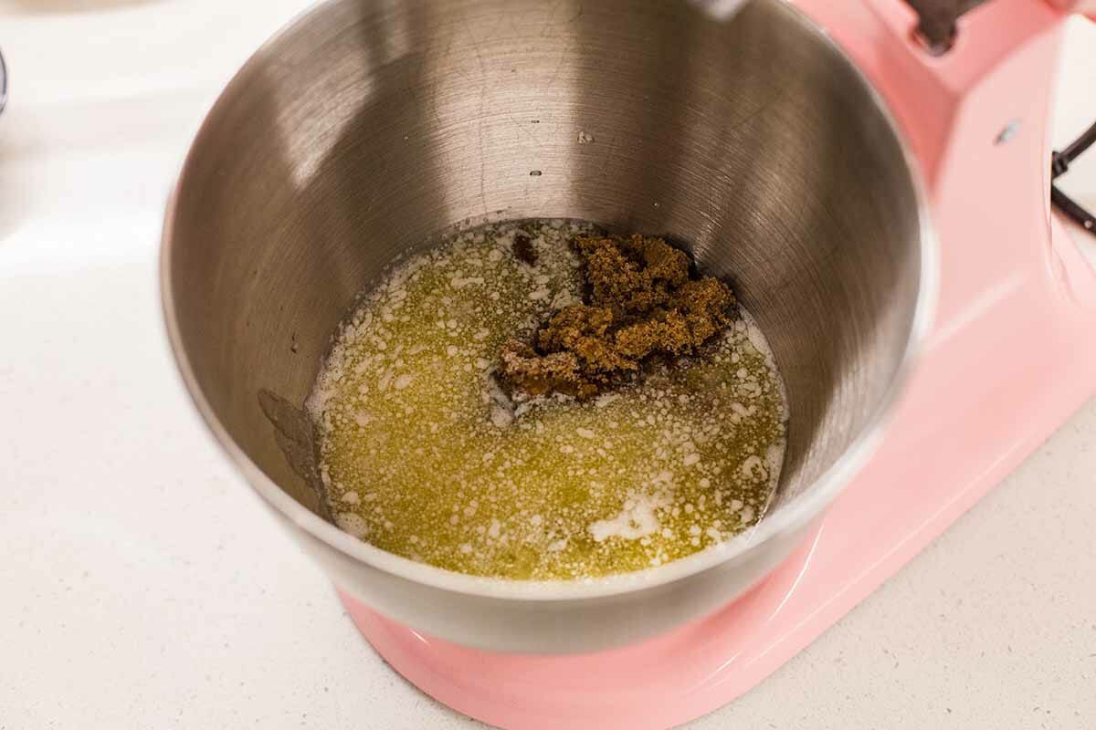 How to Make Crispy Chocolate Chip Cookies add the melted butter