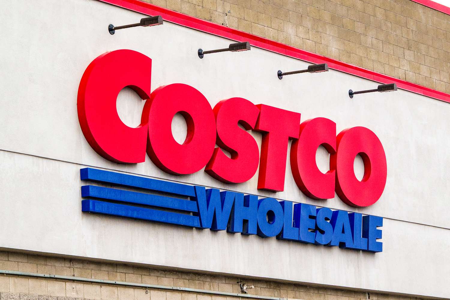 Costco Wholesale store sign on a building