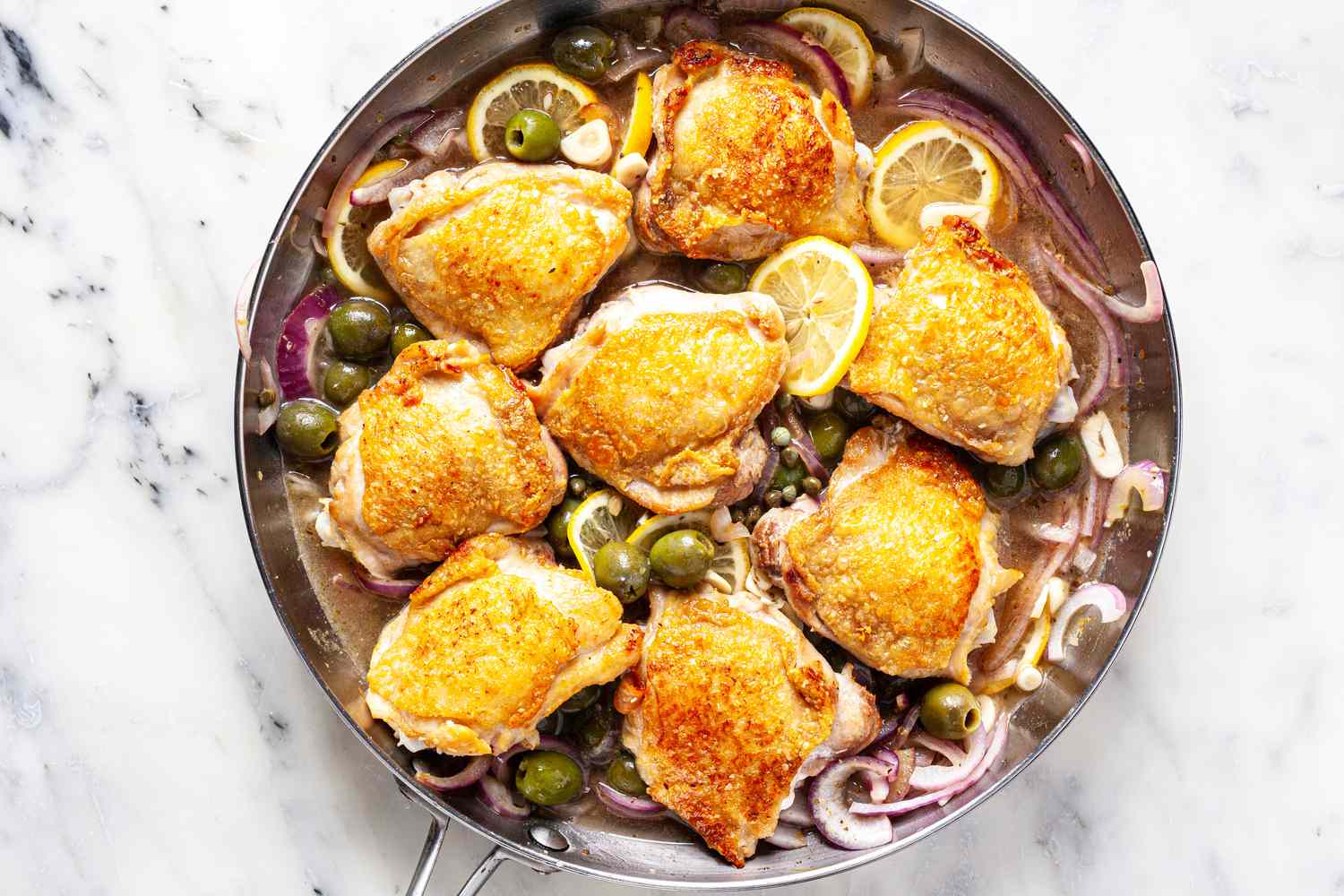 Add chicken back into sauce and vegetables. 