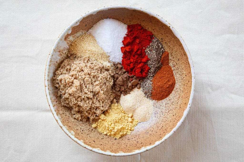 BBQ Spice Rub for Pulled Pork - bowl of spices