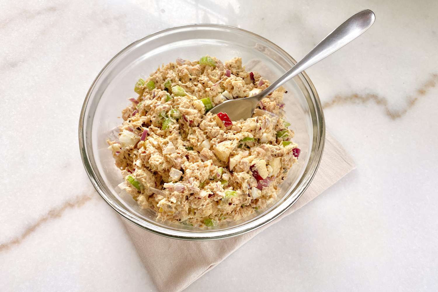 tuna salad in a bowl 