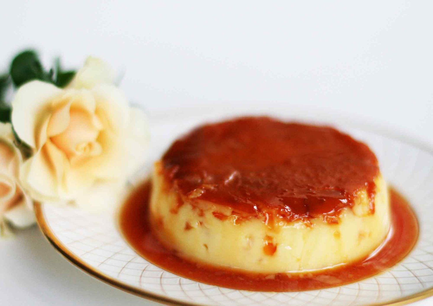 Rose Petal Flan