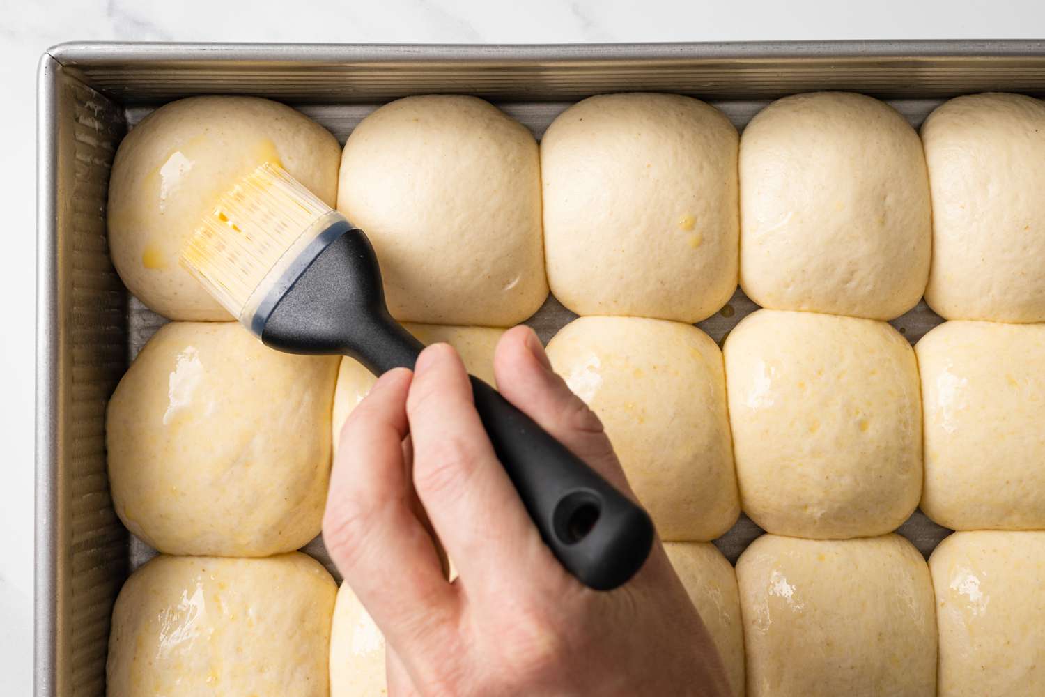 Sourdough Rolls Topped with Egg Wash