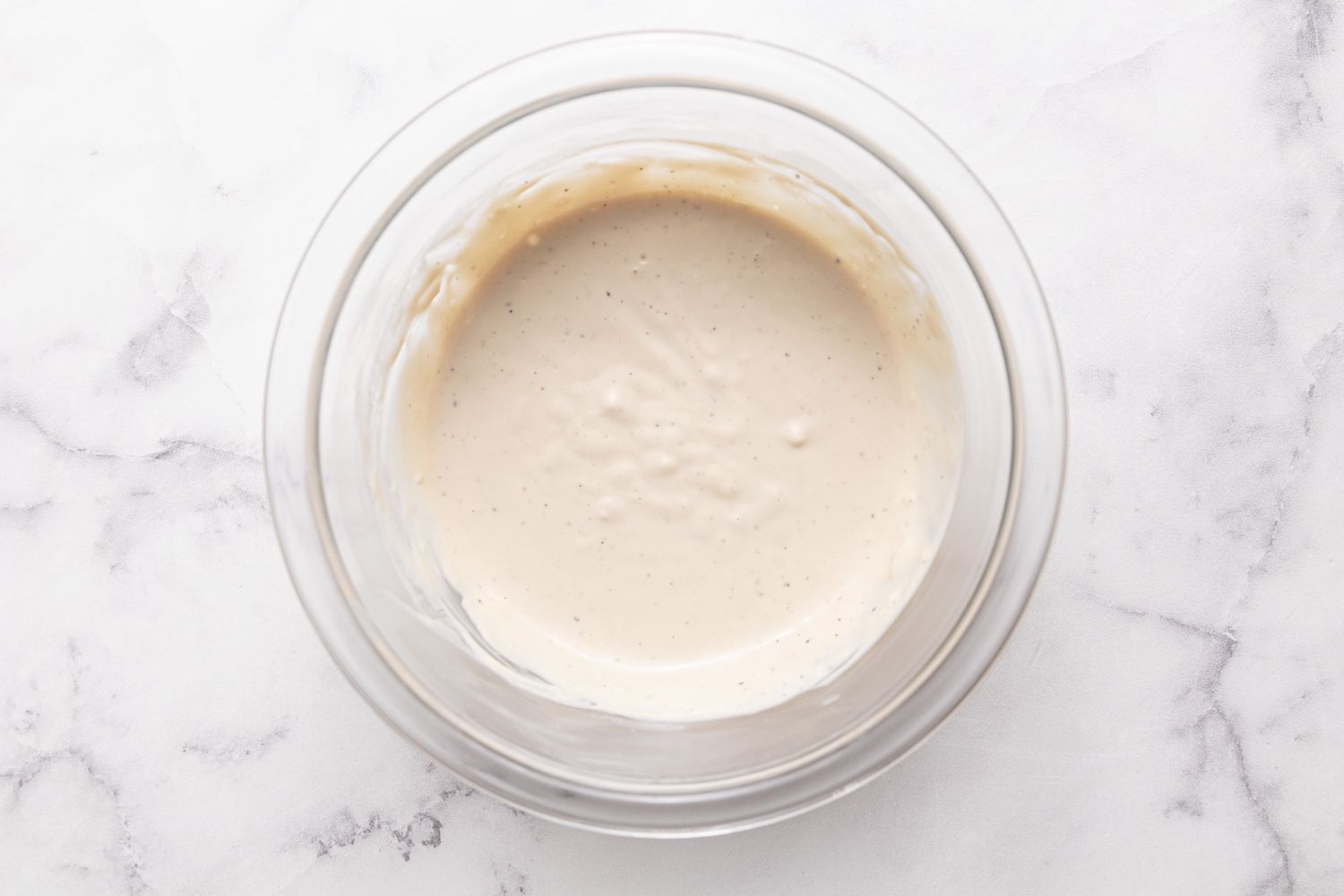 Tahini Dressing in Bowl for Grilled Broccolini with Lemon Tahini Dressing