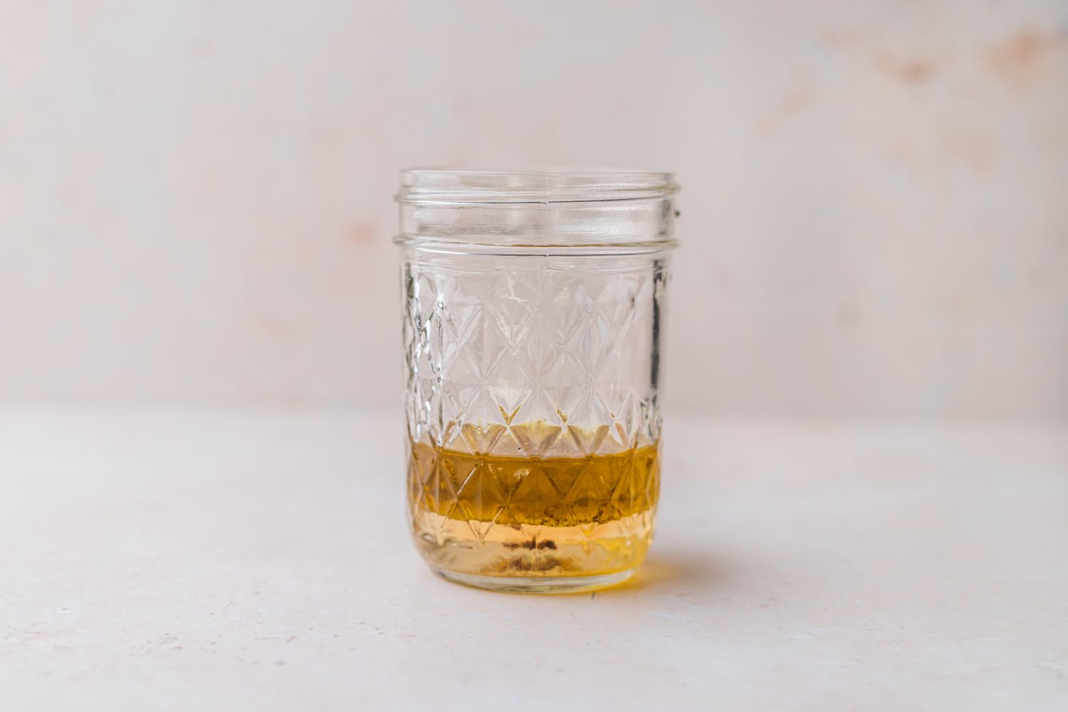 Making vinaigrette for a winter salad.