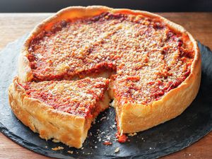 Homemade Chicago-Style Deep Dish Pizza
