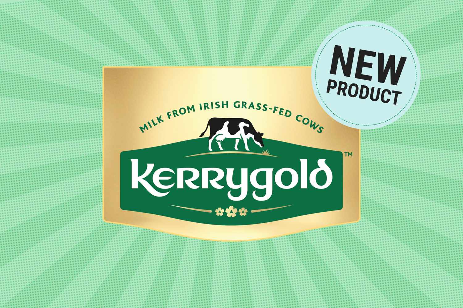 Kerrygold logo with a badge indicating a new product