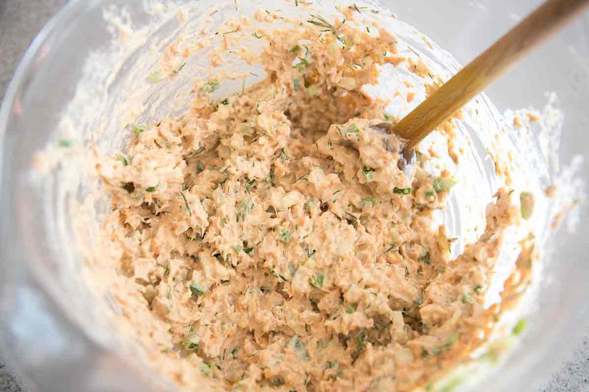mix together salmon mousse ingredients