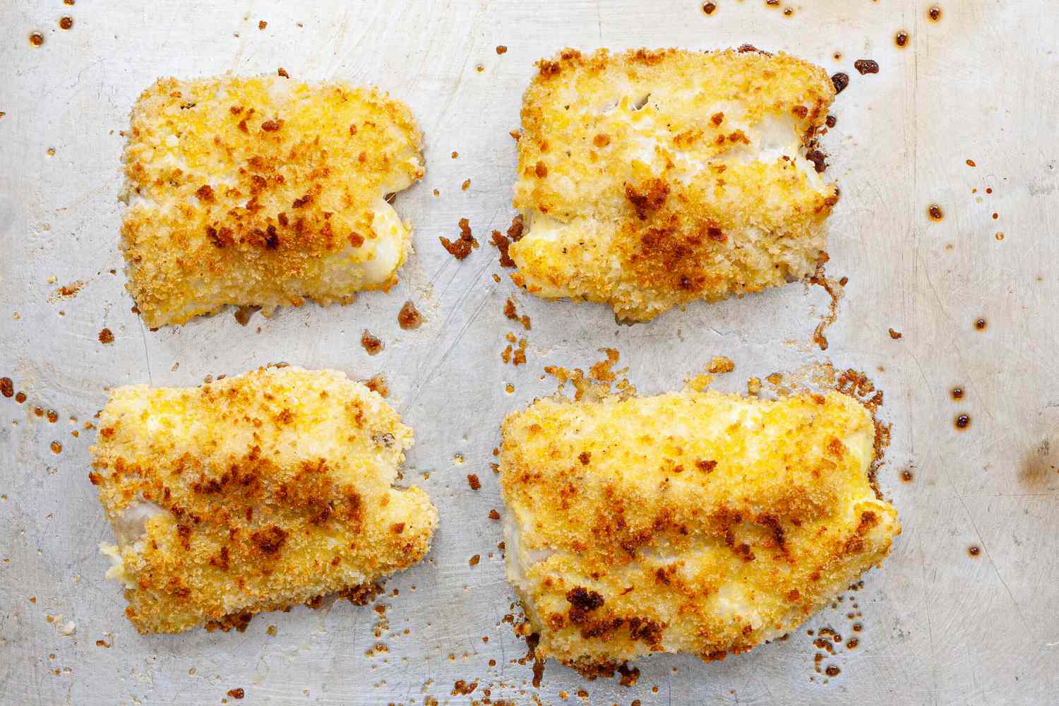 Baked fish fillets for Fish Sandwiches with Avocado Mayo.