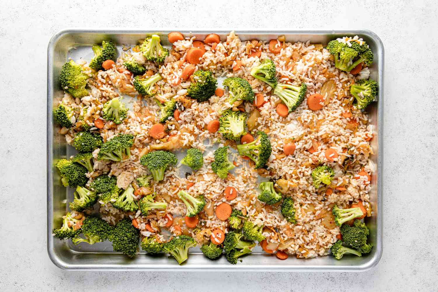 Fried Rice on Sheet Pan