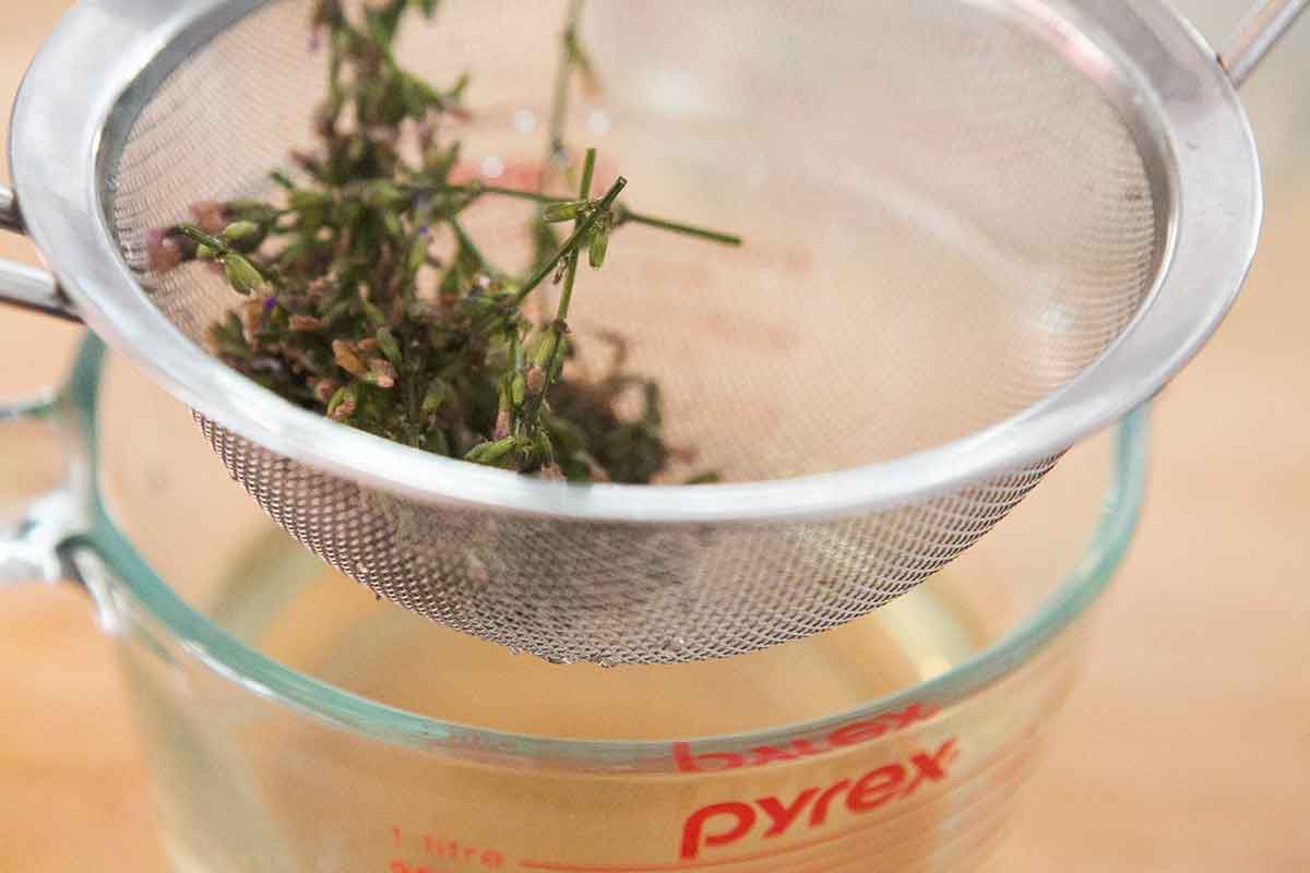 homemade lemonade with lavender simple syrup