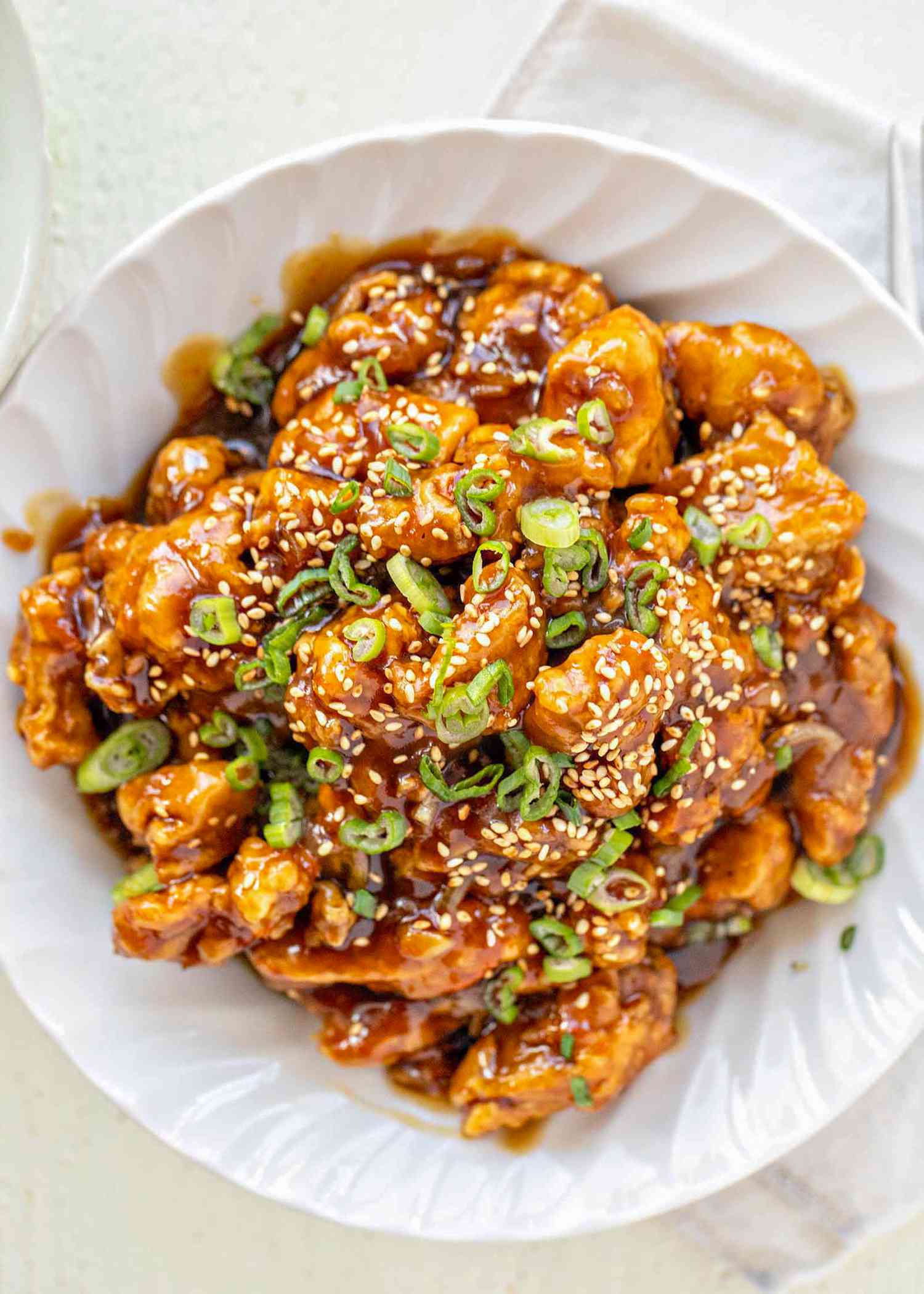 Bowl of Chinese Orange Chicken 