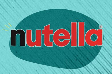 The Nutella logo displayed on a teal background