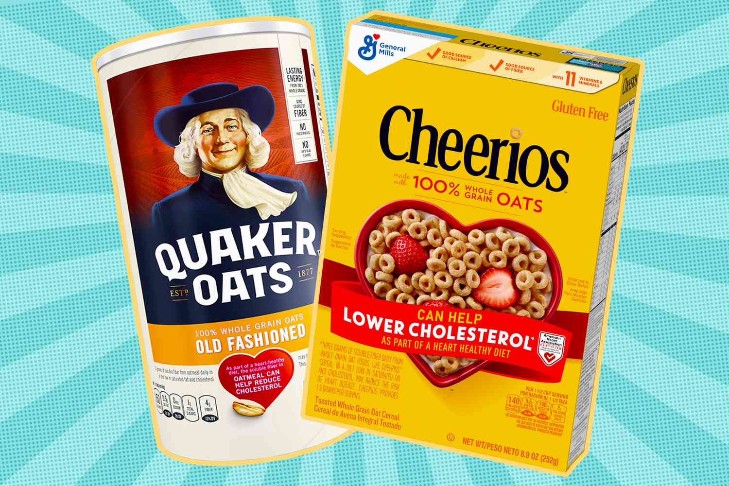 Quaker Oats and Cheerios Boxes