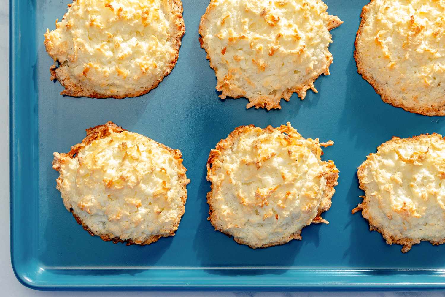 4-Ingredient Coconut Drops on a baking sheet