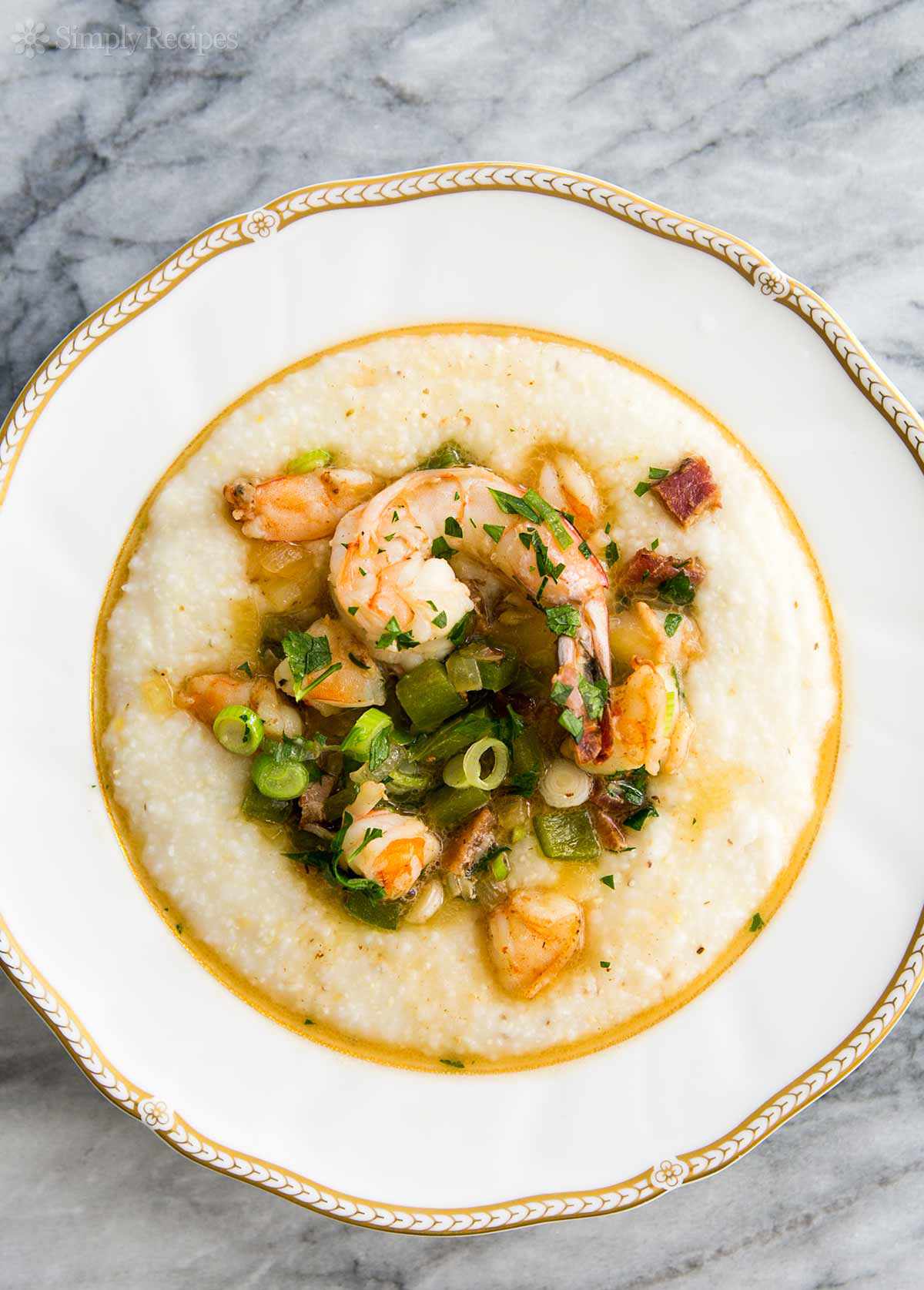 Shrimp and Grits on plate