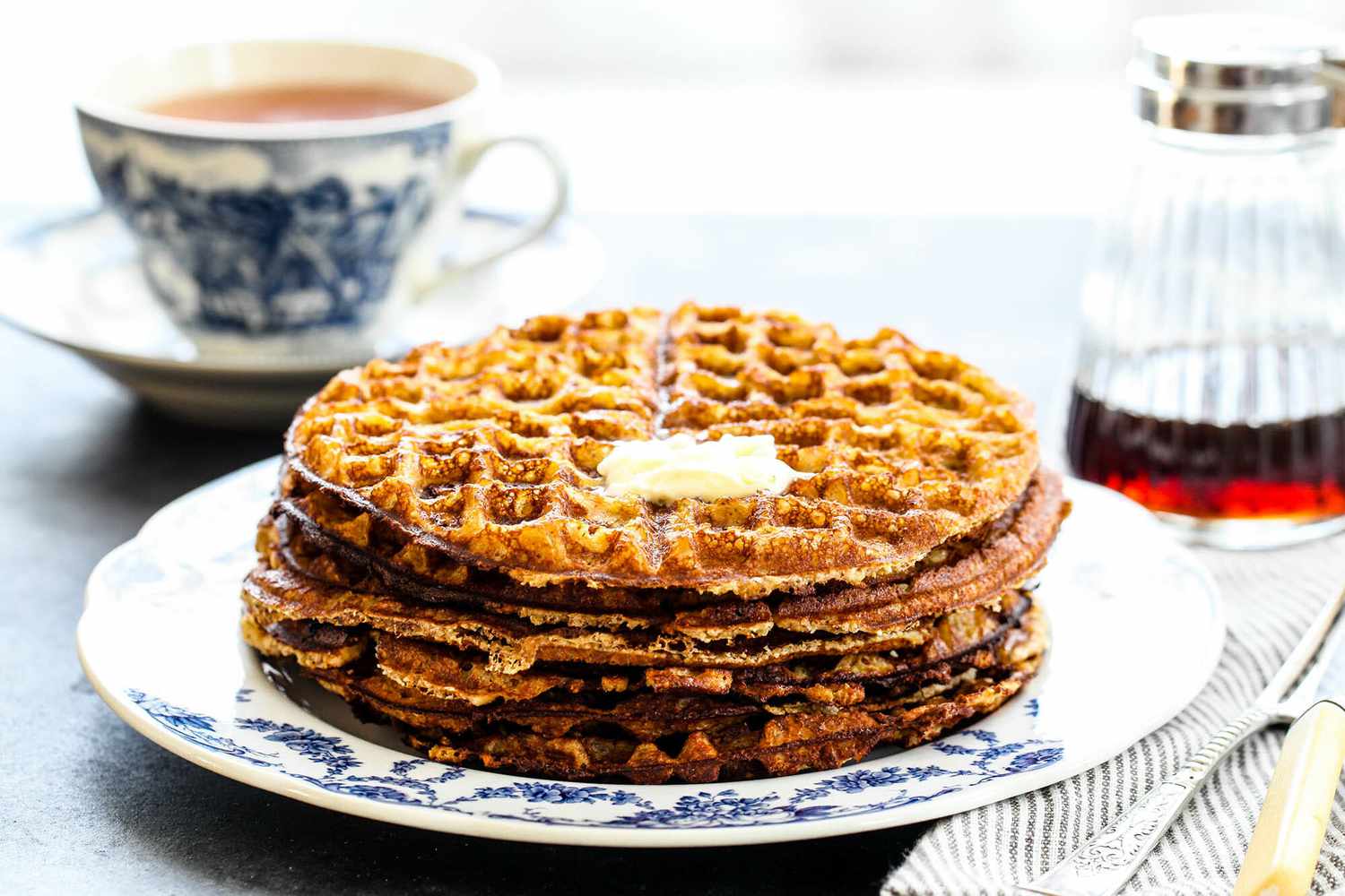 Crispy Almond Waffles