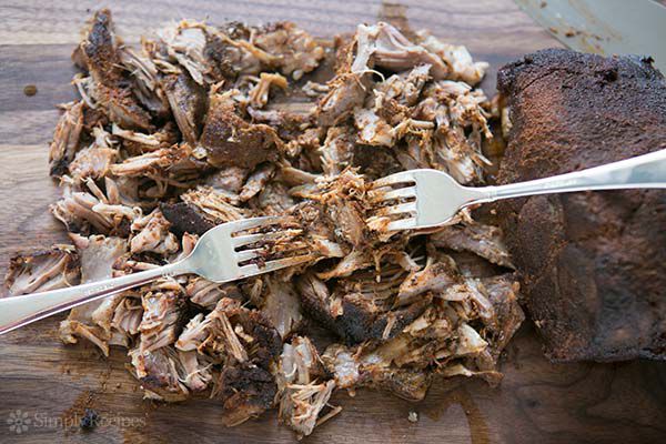 mexican pork shredded with two forks