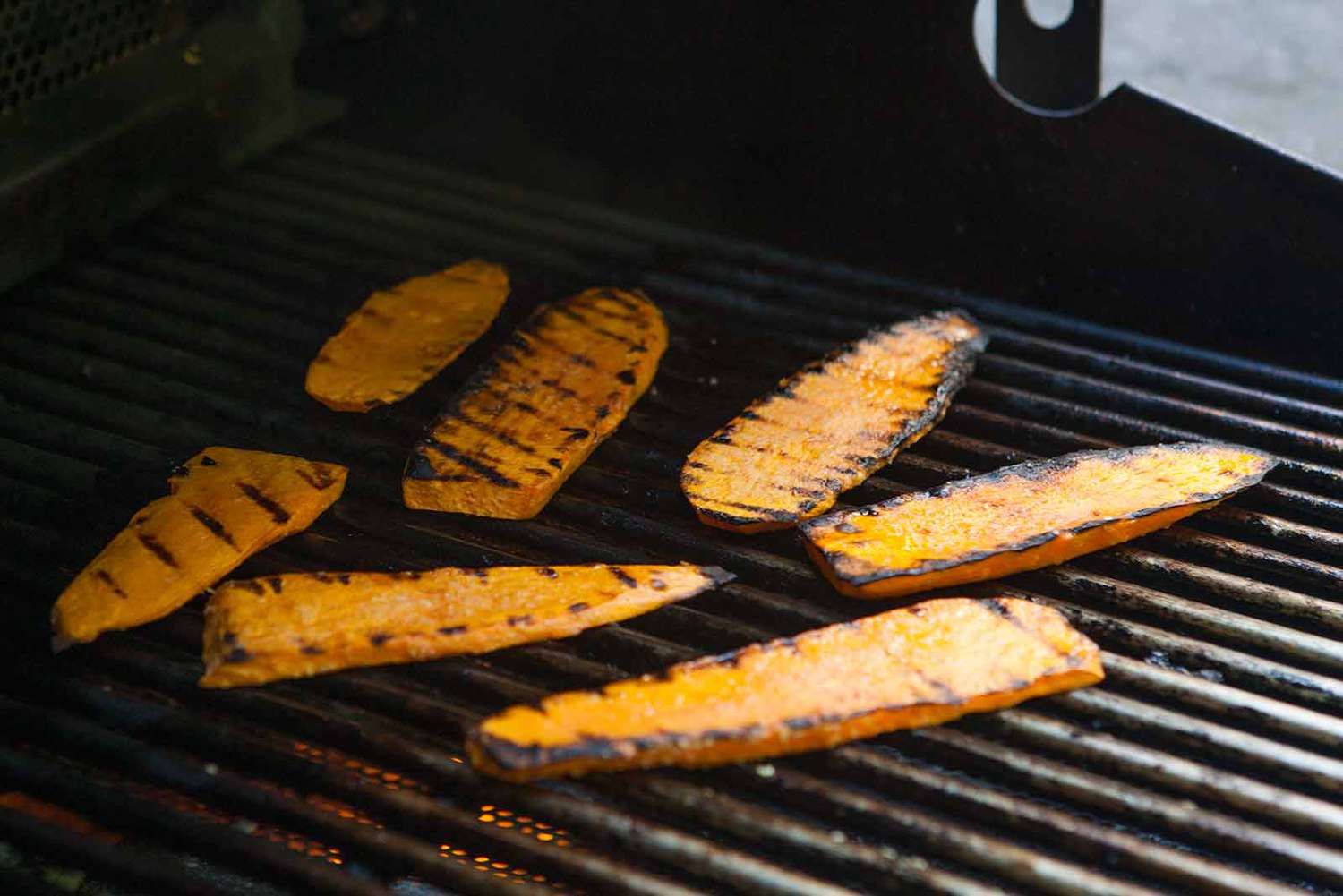 Sweet Potato slices on the grill